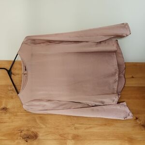 Elegant Women's Blush Pink Satin Top